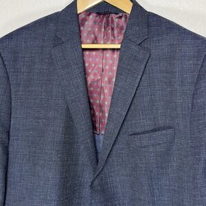 RRL RALPH RALPH LAUREN Dillard's Blue Wool-Silk-Linen Suit‎ Jacket Blazer Sz 48R